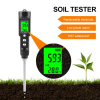 Probador de suelo EC medidor de temperatura sonda desmontable 0,00-10,00 mS/cm medidor Digital de suelo retroiluminación de pantalla LCD planta en maceta jardín - details 7