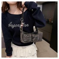 Bolso de mano de moda, bolso vaquero Retro, bolso cruzado para axila, bolso de hombro para chica picante, bolso para axila, bolso de tela Y2K, ropa de calle - details 25