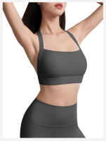 Chaleco deportivo de mujer con cuello halter y almohadillas para el pecho, sujetador de fitness sexy sin espalda, top de yoga portátil, top corto - details 19