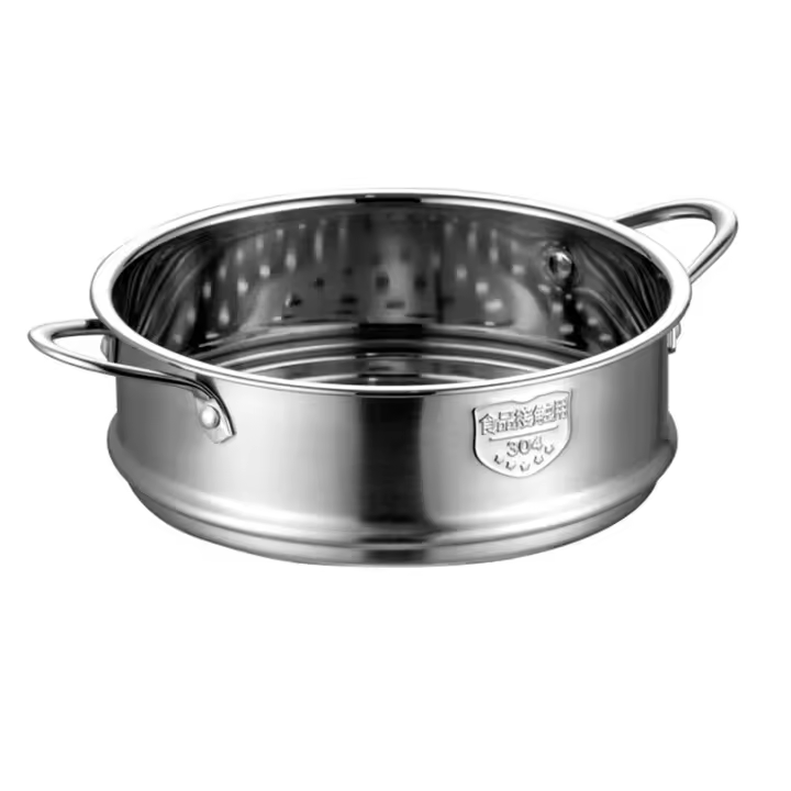 Vaporera de acero inoxidable con doble oreja para sopa, olla de leche, 20cm - 1