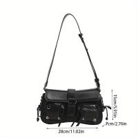 Bolso de Motocicleta Chic para Mujeres Cuero Sintético, Cinturón Ajustable, Cierre Magnético - details 0