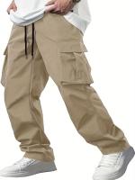 Nuevos Pantalones De Trabajo Para Hombre 2025 Estilo Europeo Y Americano Pantalones Casuales Rectos Con Bolsillos Para Hombre - details 4