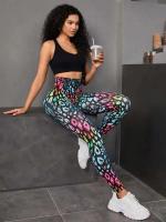 Body de gimnasio sin costuras para mujer, pantalones de yoga con estampado digital, levantamiento de cadera, monos deportivos, pantalones de entrenamiento de cintura alta - details 13