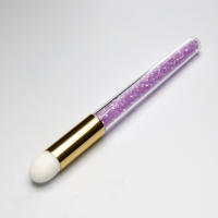 Cepillo de lavado de nariz estilo diamante mousse cepillo fibra acrílica pelo cabeza negra cepillo de poros belleza maquillaje herramientas - details 8