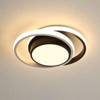 Goeco Lámpara de Techo Moderna Iluminación Nórdica Negra Decorativa de 3000K con Instalación Semi-Sencilla y Lentes LED Eficiencia de Energía - details 0