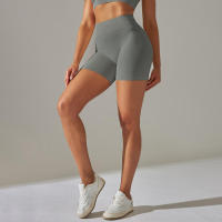 Hamidou-pantalones cortos de Yoga para mujer, mallas deportivas de cintura alta para gimnasio, correr, ciclismo, Verano - details 2