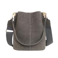 Bolso de Cubo de Cuero Temporado Bolso de Hombro de Moda de Ante Gran Capacidad Bolso Casual Retro - details 24