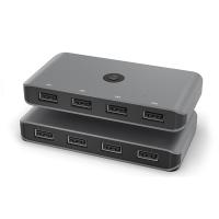 Divisor de interruptor Kvm USB 2,0 para PC, teclado, ratón, impresora, 4 en 4 salidas, convertidor de concentrador, USB para compartir ordenador - details 1