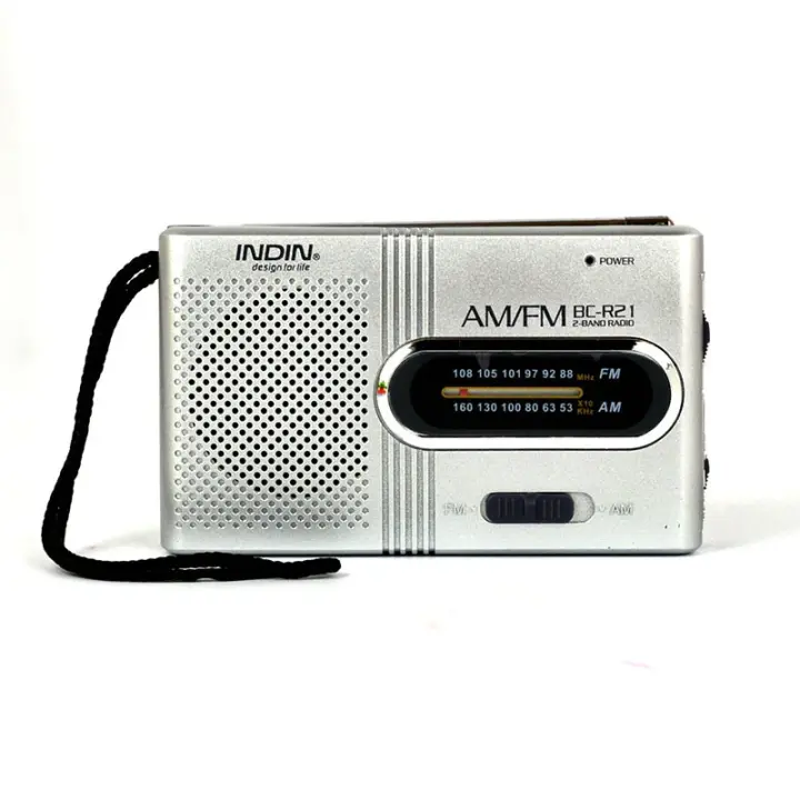 BC-R21 Mini Radio, AM FM Radio Portátil con Batería, Ricevpción Mejor, Mayor Autonomía, Altavoz para andar por casa, Mini Estéreo - 1