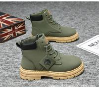 Botas de hombre con cordones, novedad de invierno 2023, botas altas de ocio que combinan con todo, botas informales antideslizantes de tendencia, botas planas de goma para hombre - details 20