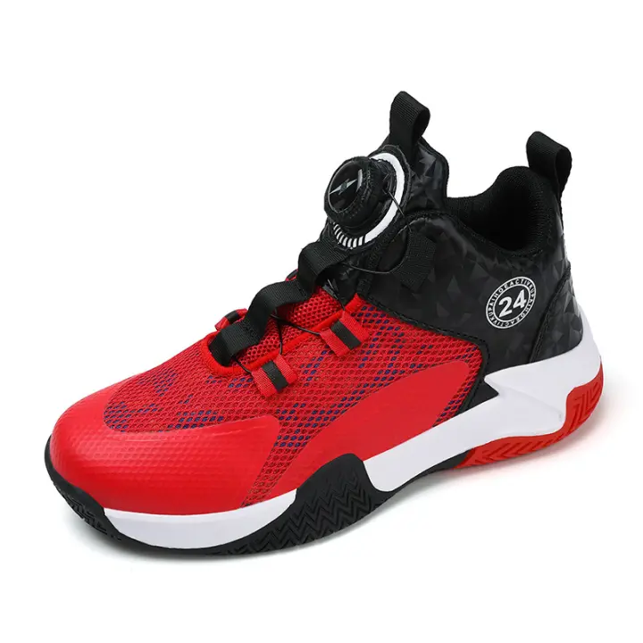 Zapatillas de baloncesto para niños Zapatillas con botón giratorio para niños Zapatillas para niños - 1