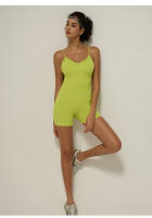 Con cojín de pecho tirantes cruzados pantalones cortos una pieza ropa de yoga sexy belleza espalda deportiva onesie - details 0