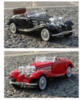 1:32 Mercedes Benz 500K Convertible de doble puerta Roadster Diecast modelo aleación Metal colecciones de coches Hobby decoraciones regalo amigo - details 14
