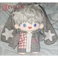 Evelyn (muñeca) 20cm Mini Sudadera con capucha gris ropa con orejas de conejo mono de estilo de dibujos animados Mini ropa Love and Deepspace ropa diy regalo - details 1