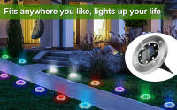 8pcs Luces Solar Subterráneas 8LED para Jardín al Aire Libre Iluminación de Camino, Deck, Paisaje - details 0