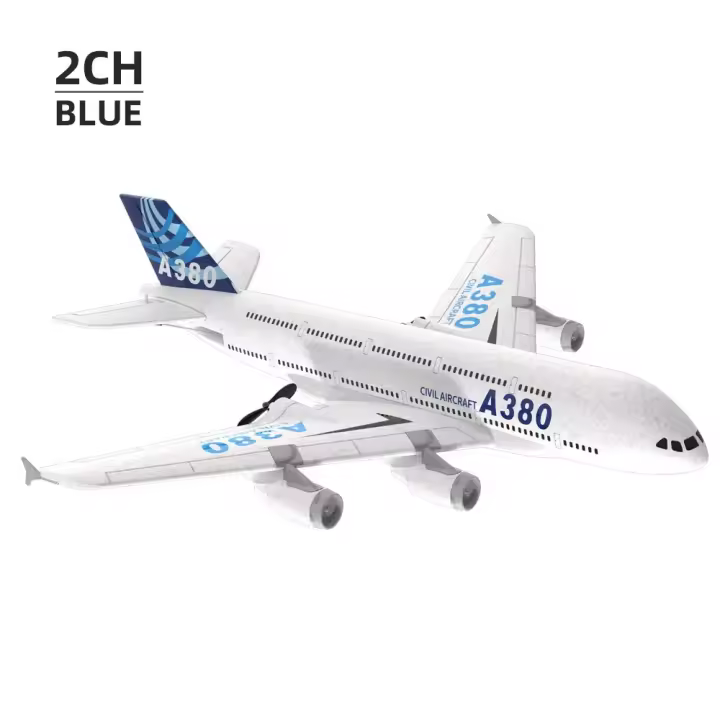 Avión teledirigido A380 para niños, 2 canales, 3 canales, 2,4G, EPP, ala fija, RTF, juguete al aire libre - 1