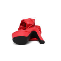 Botas Largas de Cuello Alto para Mujer Zapatos de Tacón Alto, Impermeables, Lining de Cuero Sintético, Cierre Lateral - details 15