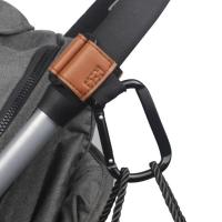 Ganchos metálicos de PU para cochecito de bebé, bolsa de almacenamiento, colgador Universal, accesorios para cochecito, 2 piezas - details 1