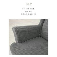 Cubierta de Silla de Ala Inclinada Elástica Vellón Polar Rey Cubierta de Sofá con Almohada - details 10