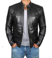 Jaet ligero de hombre alto ne, estilo punk, moto, marrón - details 3