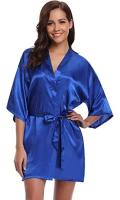 Bata de satén para mujer, lencería íntima, ropa de dormir sedosa, regalo de boda nupcial, bata de baño tipo kimono informal, camisón Sexy - details 38