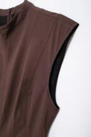 TRAFZA-vestido plisado con cremallera en la espalda para Mujer, minivestido de fiesta informal, sin mangas, liso, elegante - details 10