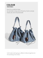 Primavera y verano nueva holgura Baina bolso tote bolsa de basura de gran capacidad bolsa de cercanía bolsa callejera - details 9