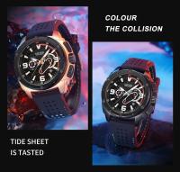 Relojes MEGIR de lujo de primera calidad para hombre, cronógrafo militar, resistente al agua, reloj deportivo de cuarzo, reloj de pulsera para hombre, reloj de silicona con esfera grande - details 18