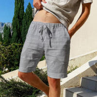 Nuevos Shorts De Algodón Y Lino Para Hombre Verano Transpirables Pantalones De Playa Estilo Hawaii Color Sólido Fitness Streetwear Talla S-3XL - details 6