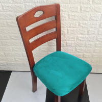 Fundas para cojines de asiento súper suaves de tela de terciopelo, fundas elásticas para sillas, para Hotel, banquete, comedor, sala de estar, 1/2/4/6 piezas - details 11