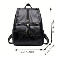 Bolso de cuero PU suave para mujer, mochila de viaje para mujer, dirección de la cabeza al azar - details 7