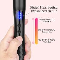 SSITO Rizadores de pelo cónicos para Mujer, rizador eléctrico de pelo Largo with Pantalla LED y Control de temp, Varita rizadora, 13-25mm - details 1