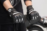 Guantes de carreras de cuero para motocicleta, Manoplas de fibra de carbono, usable, puño de protección - details 3