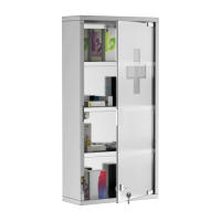 botiquín botiquín de primeros auxilios con cerradura acero inoxidable 30 x 12 x 60 cm - details 7