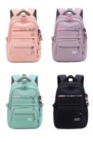 Mochila escolar grande de nailon para chicas adolescentes, morral impermeable para ordenador portátil, color negro - details 8