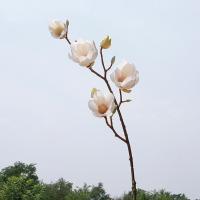 Rama de Magnolia Artificial de 78cm, simulación de arte Floral de tacto Real, flores de orquídeas artificiales hechas a mano de Magnolia grande - details 2