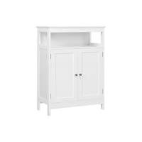 Mueble de Baño de Madera Ajustable Armario con Cajón y Estante Diseño de Doble Puerta Blanco - details 9