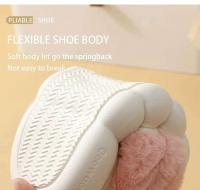 Divertido patente jugable lindo conejo señora 4 cm plataforma invierno cálido zapatos para el hogar zapatillas suaves de felpa para caminar - details 4