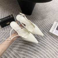 Bolsa de tacón fino puntiagudo sandalias de cabeza de las mujeres usan nuevo trasero francés versátil boca vacía poco profunda zapatos individuales zapatos de mujer - details 41