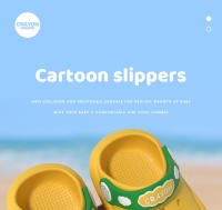 Zapatos de agujero de gato de dibujos animados, zapatillas antideslizantes de suela blanda para bebé, playa, bebé, niños, zapatillas frías - details 1
