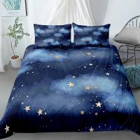 Conjunto de Cama de Estrellas Galaxia Cubierta de Edredón Suave para Niños y Niñas - details 2