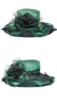 Elegante Sombrero de Derby de Organza Estilo de Fedora de Verano con Gorro Secado en Secado - details 5