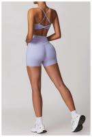 Pantalones Cortos de Yoga de Cintura Alta Nylon Transpirable y Secado Rápido - details 17