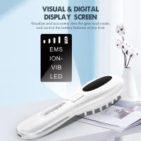 EMS - Peine Eléctrico de Microcorriente para Masaje del Cuero Cabelludo y Cepillo Masajeador de Cabeza con Vibración - details 9
