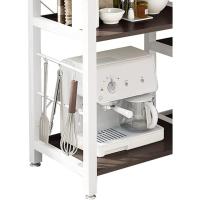 Cocina Mueble para Almacenamiento de Cocina Estantes de Cocina con Ganchos para Almacenamento Estante de Horno de Microondas,Estanterías de Cocina con 3+3 estantes Blanco - details 14