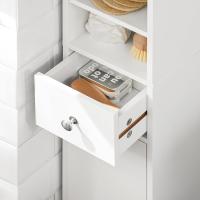 Mueble de Baño de Alto Estante Estanterías con 2 Puertas y Cajón Blanco Tamaño 20x20x180cm - details 6