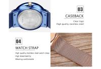 Reloj minimalista ultrafino para hombre, movimiento de cuarzo japonés, resistente al agua, correa de malla de acero inoxidable, reloj de pulsera con fecha - details 9