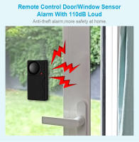 Alarma antirrobo para puerta y ventana, alarma de vibración inalámbrica con Control remoto, sensores de seguridad para bicicleta, 110dB - details 0