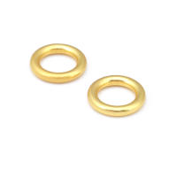Anillo de Cierre Redondo de Brasso Dorado Mate Joyería de Alta Calidad - details 61
