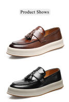 Zapatos de cuero Verano para hombres Jóvenes Estilo británico Mocasines perezosos Zapatos Doudou casuales - details 11